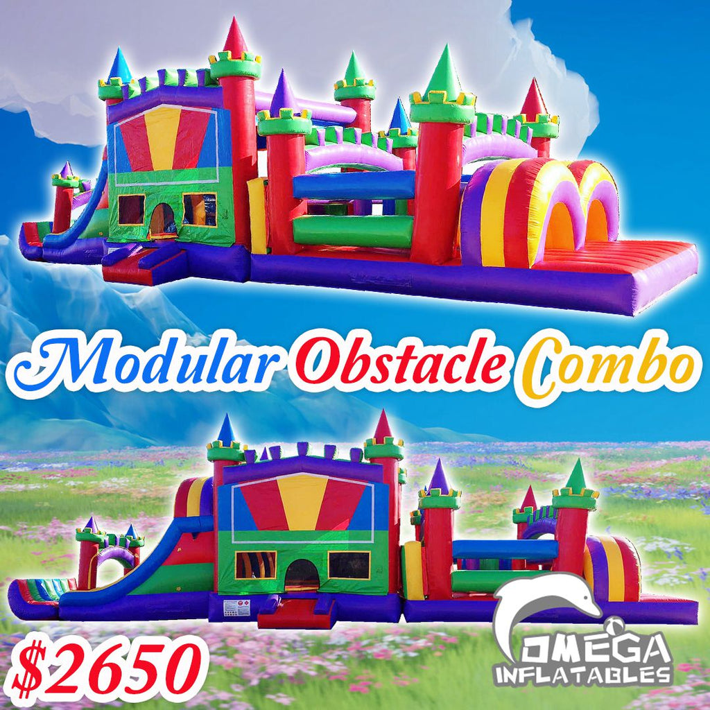 50FT long Modular Inflatable Obstacle Dry Combo