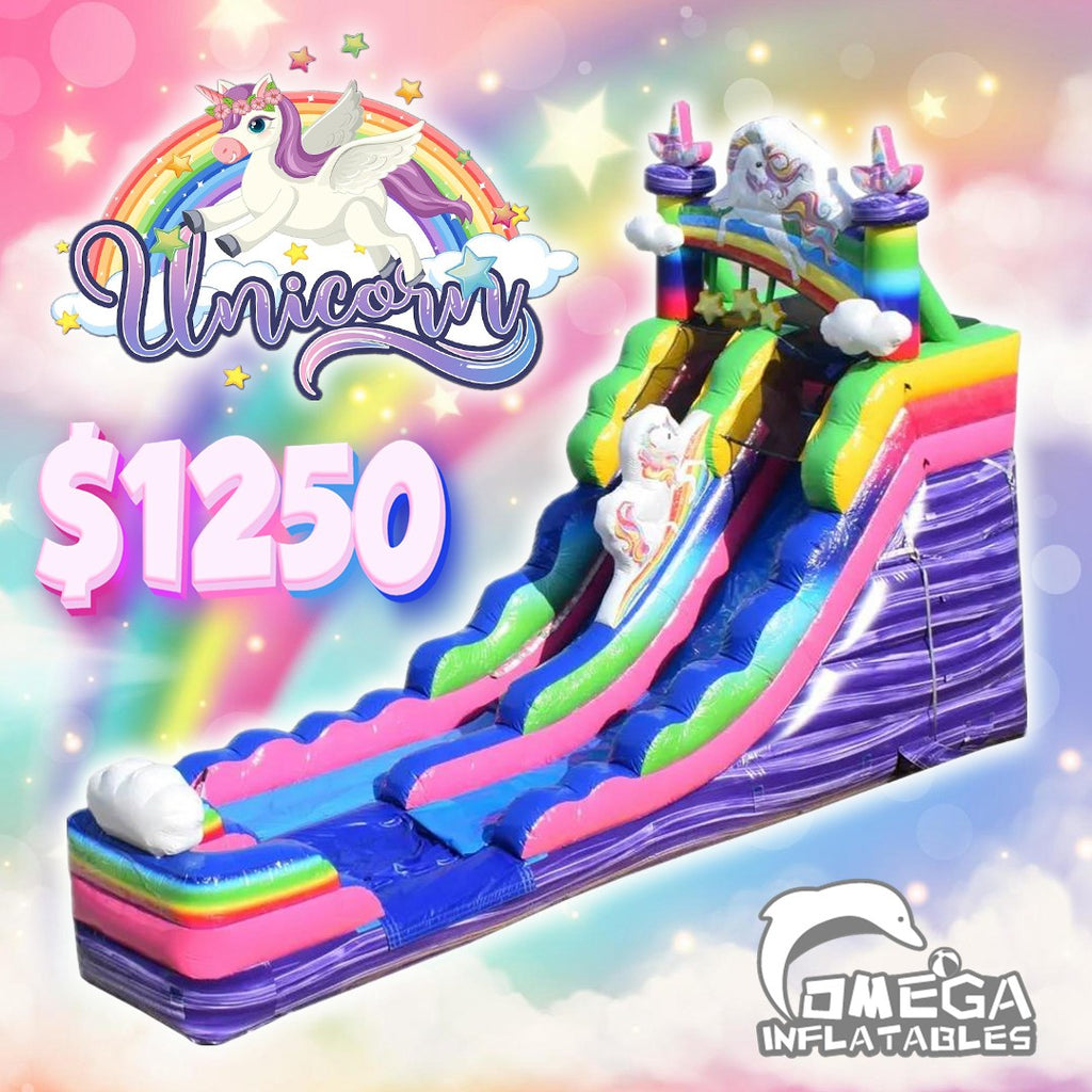 Unicorn Rainbow Water Slide