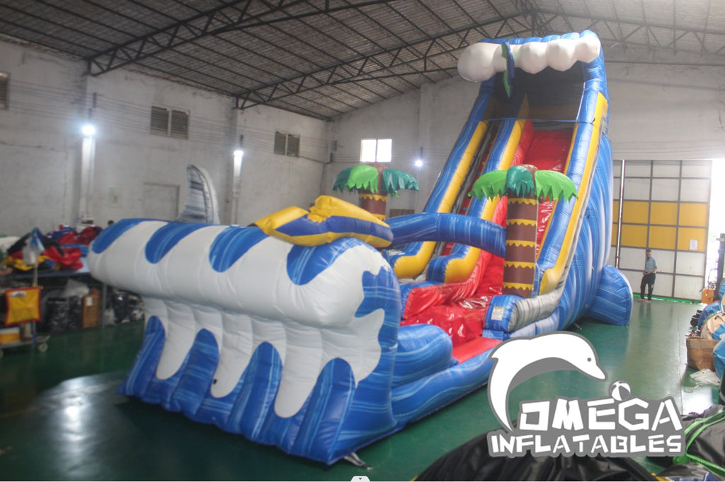 23FT Shark Sighted Inflatable Water Slide (without hump)