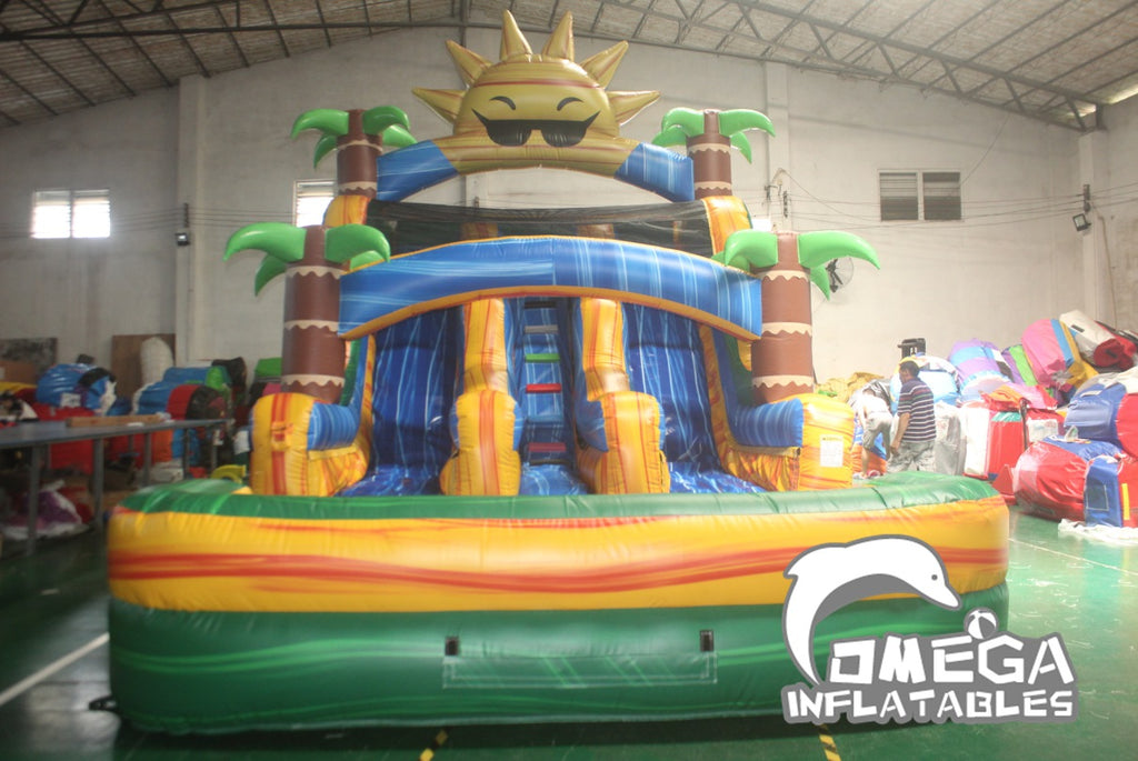 Marble Sunshine Double Lane Water Slide