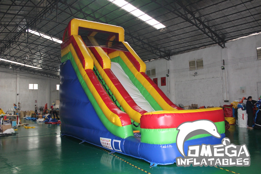 18FT Ninja Rainbow Dry Slide Inflatables Wholesale