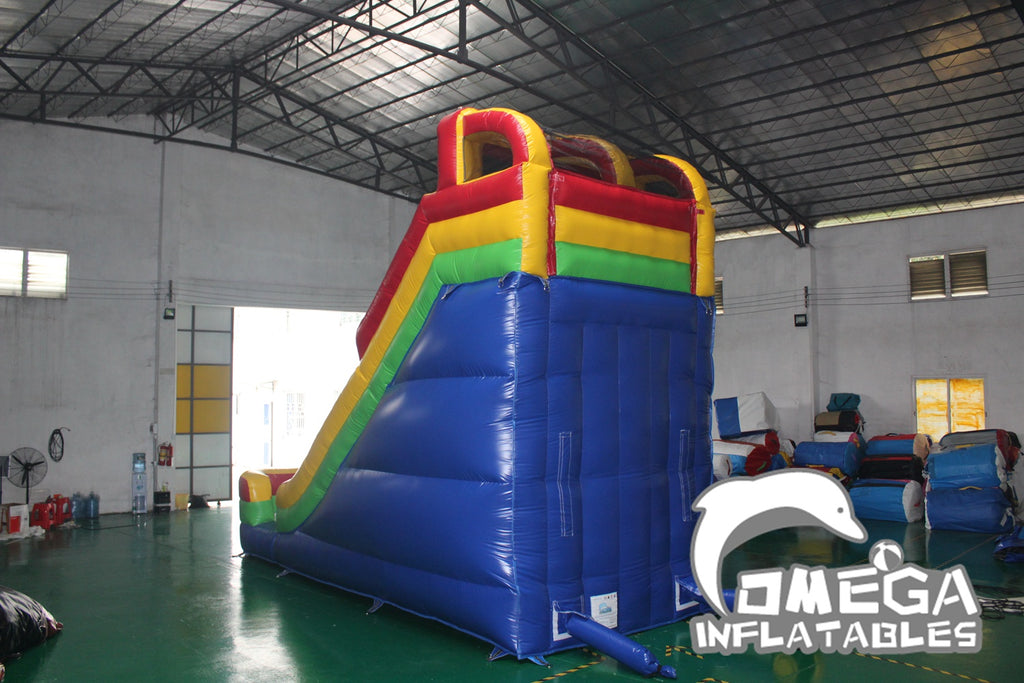 18FT Ninja Rainbow Dry Slide Inflatables Wholesale