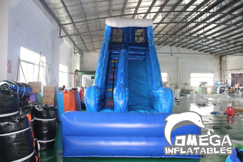 18FT Blue Marble Wave Water Slide