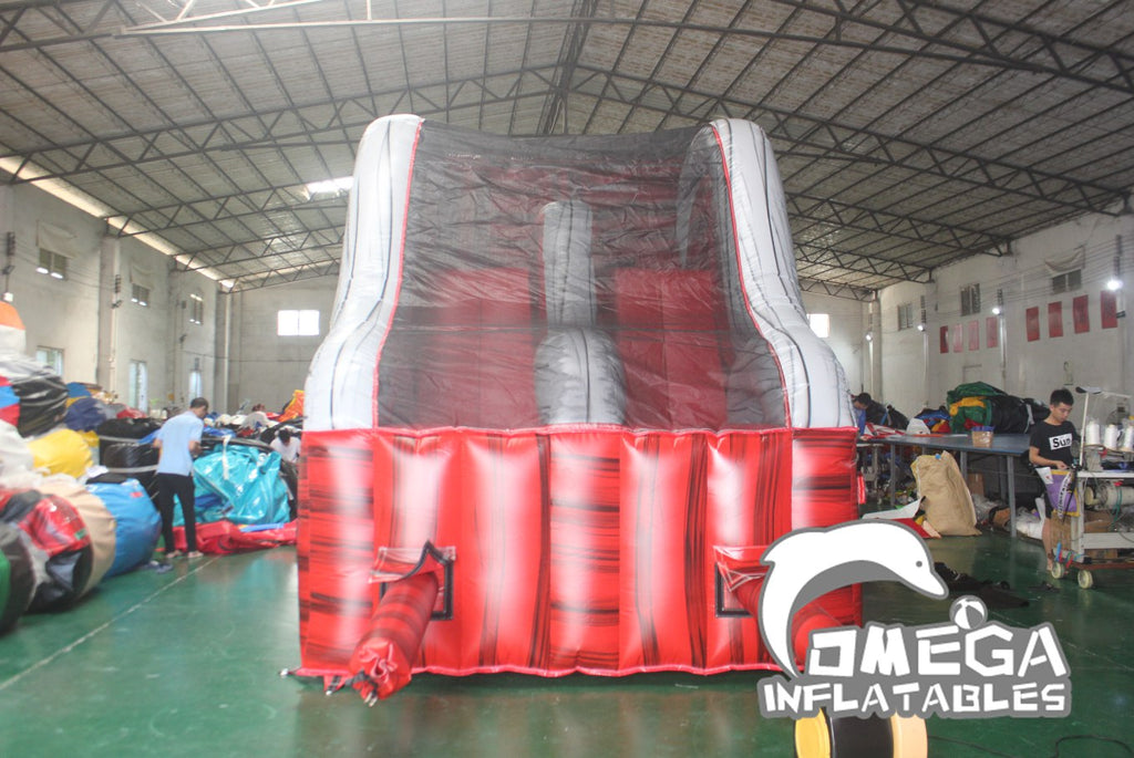 Marble Red Inflatable Mini Water Slide