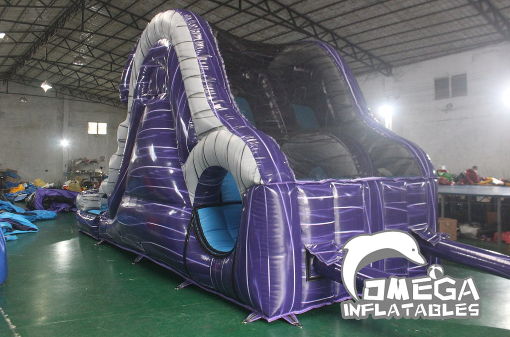 Marble Purple Inflatable Mini Water Slide