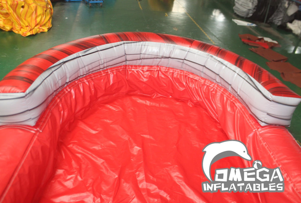 Marble Red Inflatable Mini Water Slide