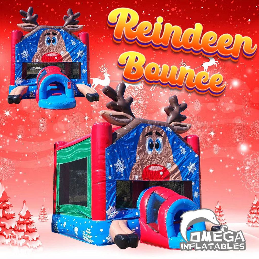 Christmas Reindeer Inflatable Bounce House
