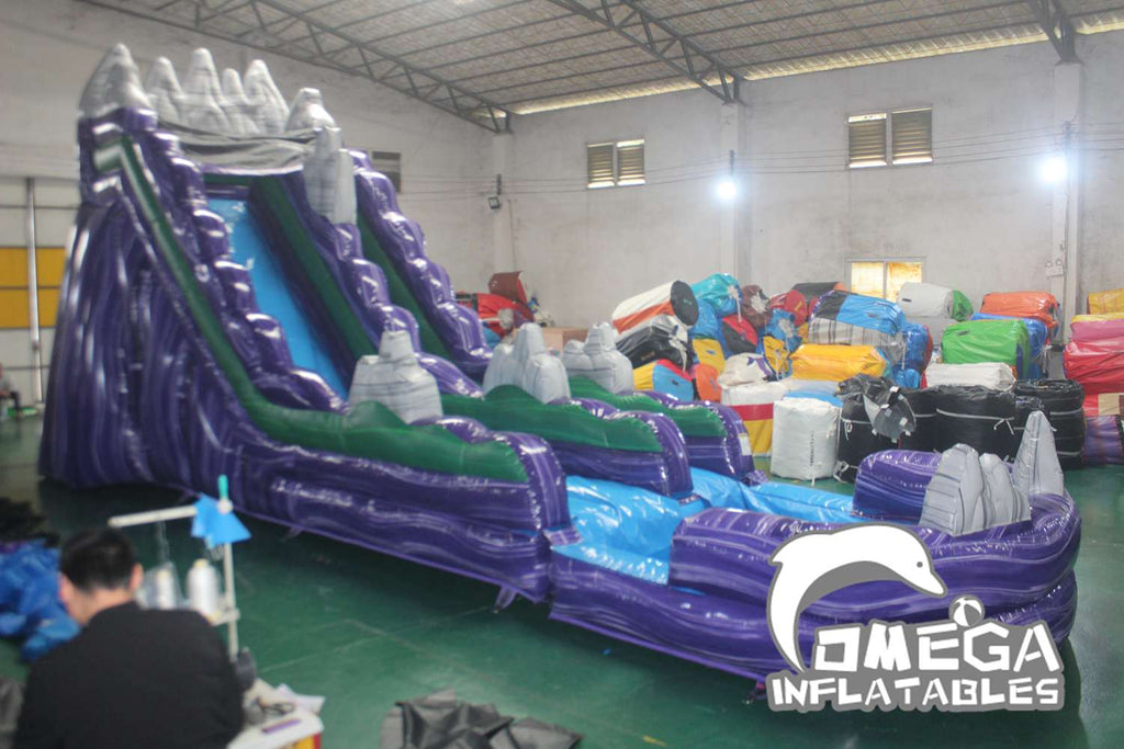 19FT Dark Night Inflatable Water Slide For Sale