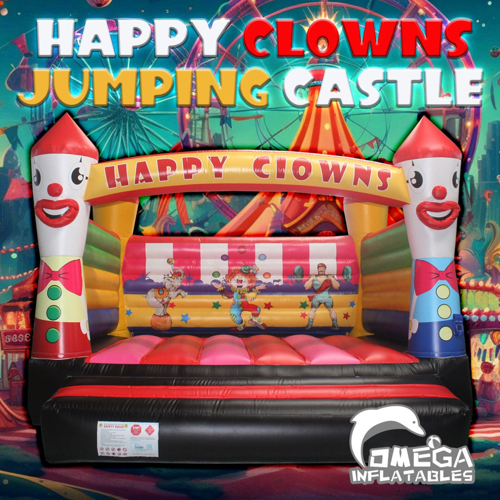 Inflatables 3D Happy Clowns Jumping Castle