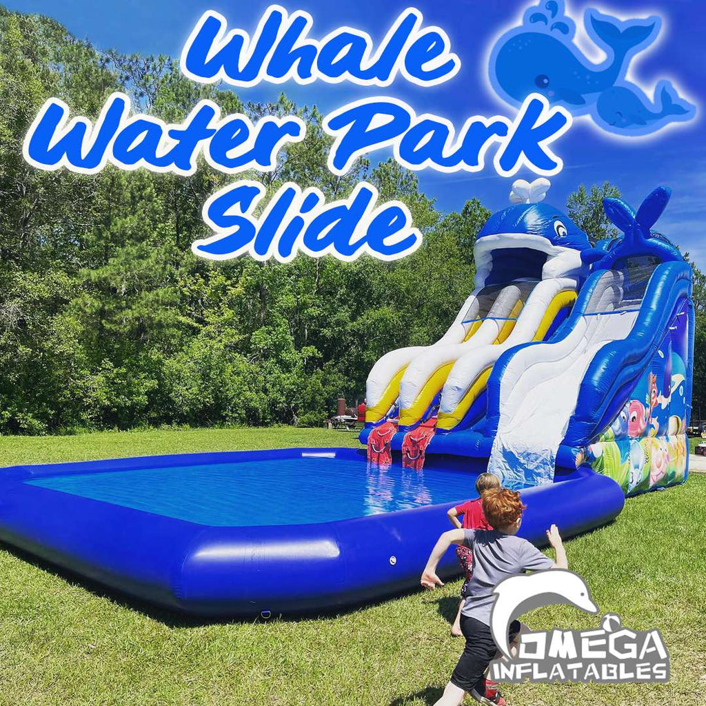 Inflatable Whale Commercial Water Park Slides for Sale