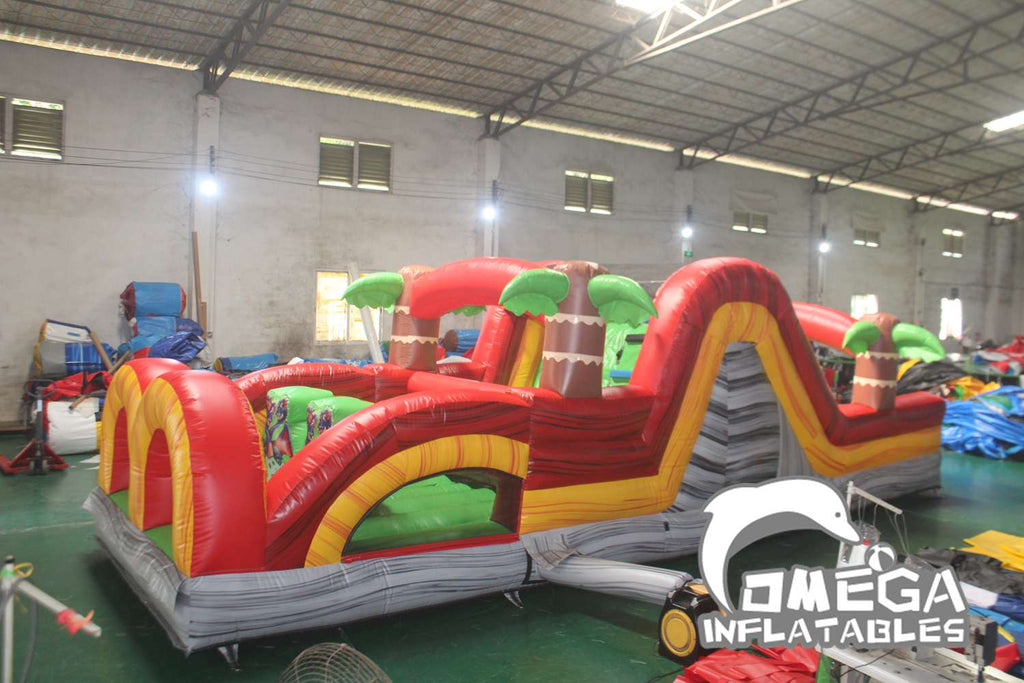 100FT Jurassic Park Commercial Inflatable Obstacle Course