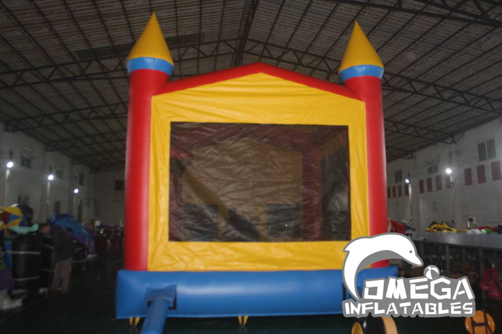 Rainbow Bricks Castle Bounce House