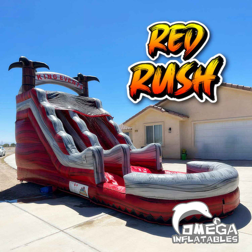 16FT Red Rush Water Slide