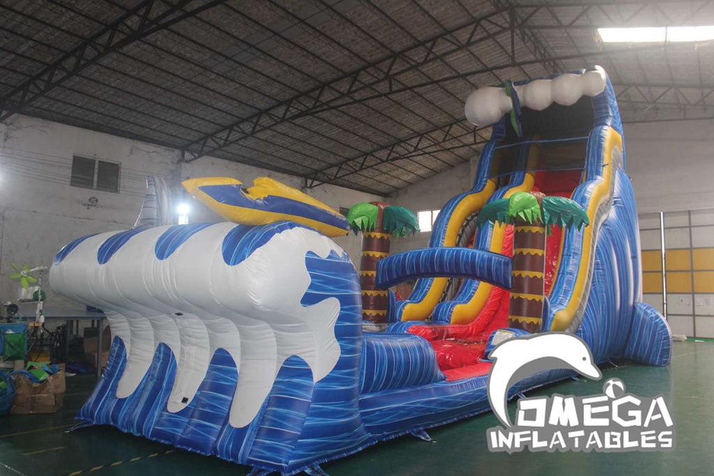 23FT Shark Sighted Inflatable Water Slide