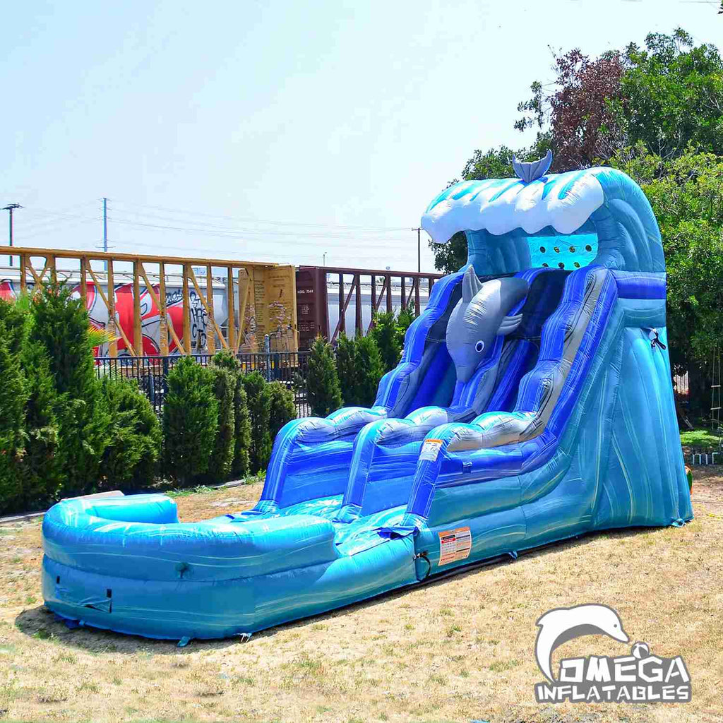 15FT Dolphin Inflatable Water Slide