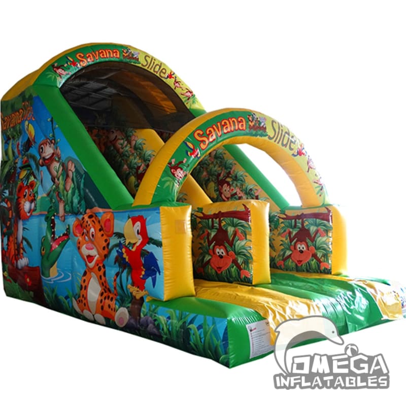 13FT Inflatable Jungle Animals Slide