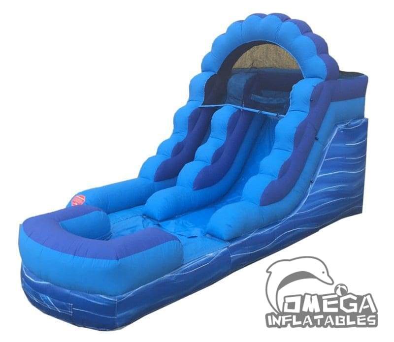 14FT Blue Marble Wet Dry Inflatable Slide