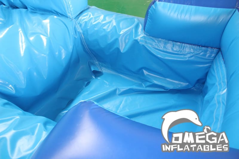 14FT Blue Water Slide - Omega Inflatables Factory