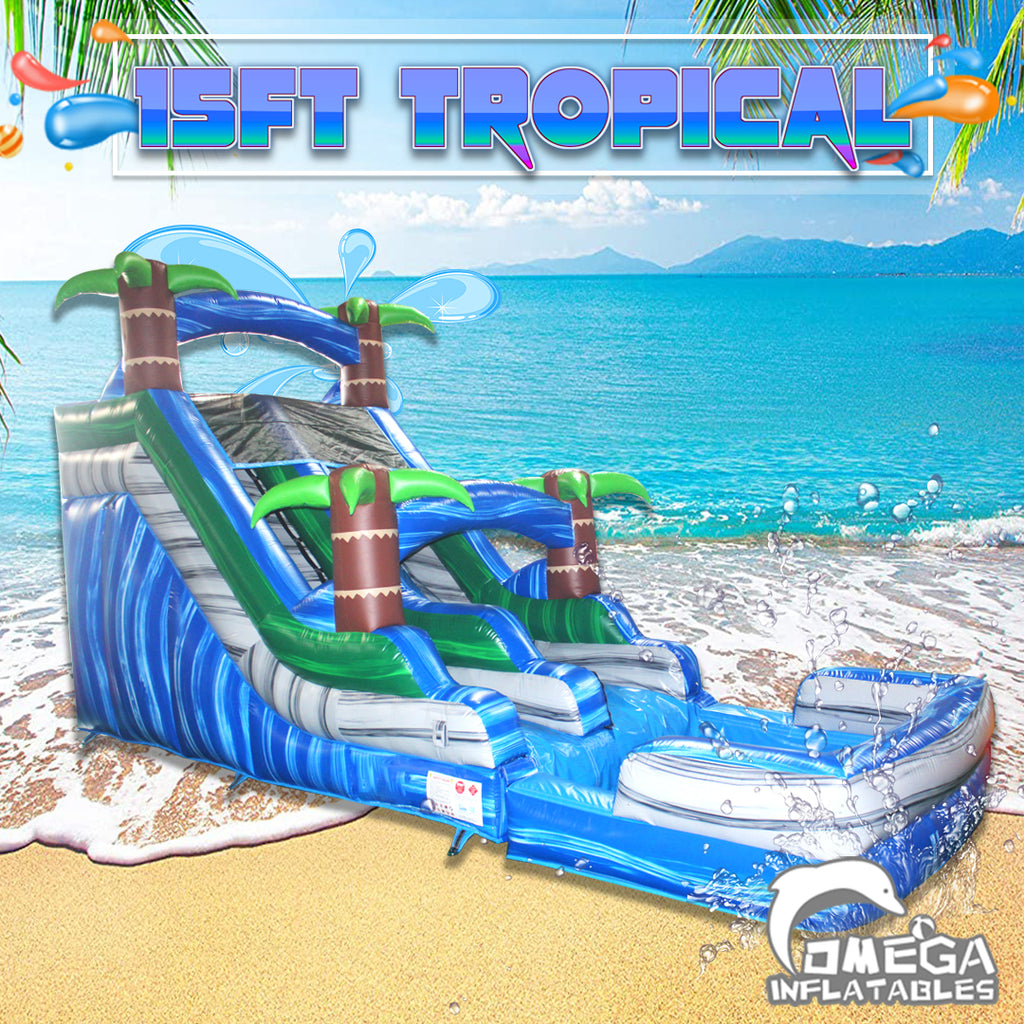 15FT Tropical Wet Dry Slide Cheap Commercial Water Slide for Sale