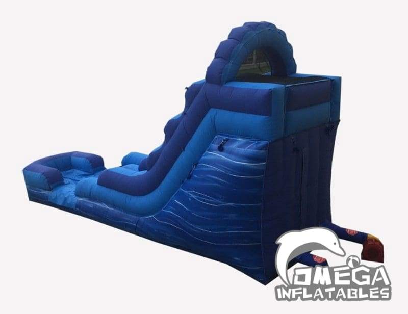 15FT Blue Marble Wet Dry Inflatable Slide