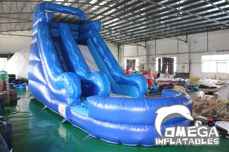 16FT Marble Blue Wet Dry Slide