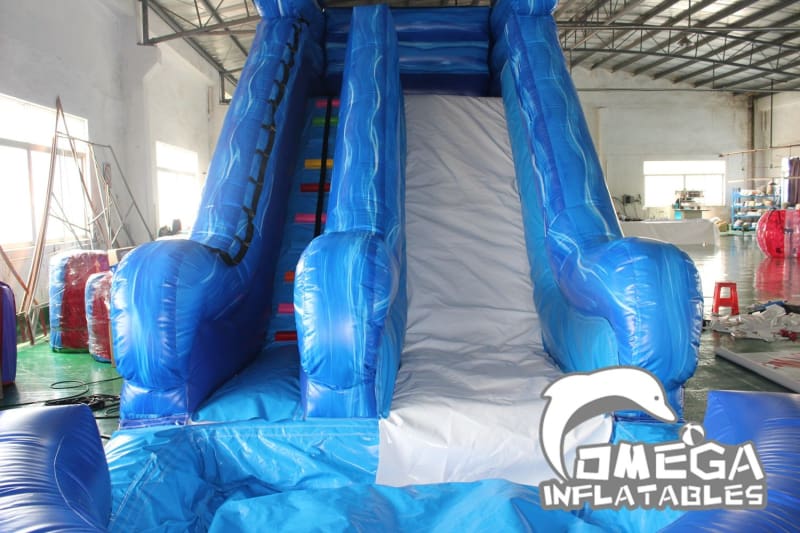 16FT Marble Blue Wet Dry Slide