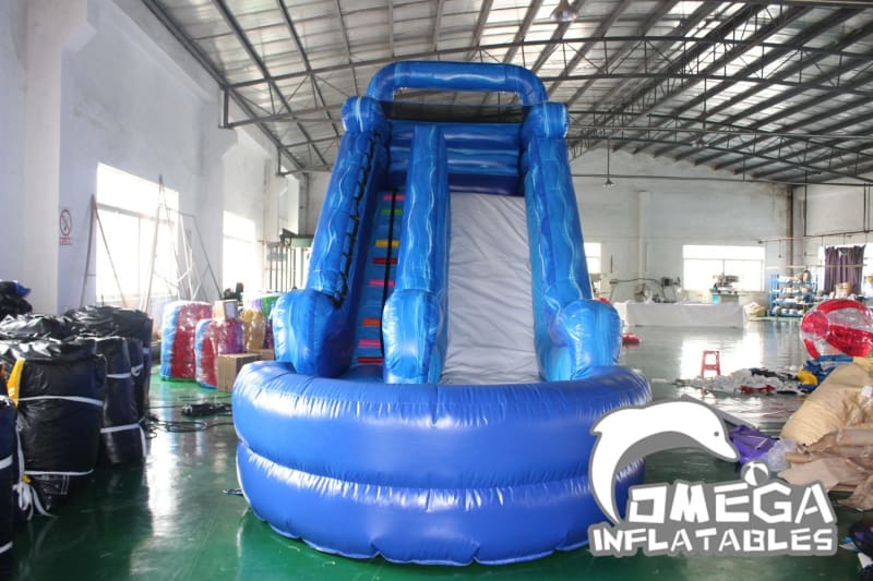 16FT Marble Blue Wet Dry Slide