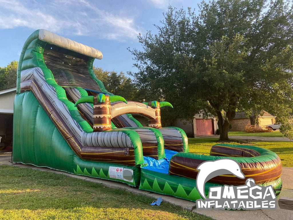 18FT Emerald Crush Tsunami Water Slide Inflatables for Sale