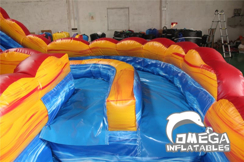 18FT Monster Wave Fire Inflatable Water Slide