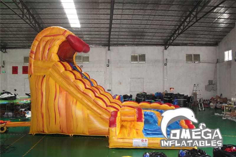 18FT Monster Wave Fire Inflatable Water Slide