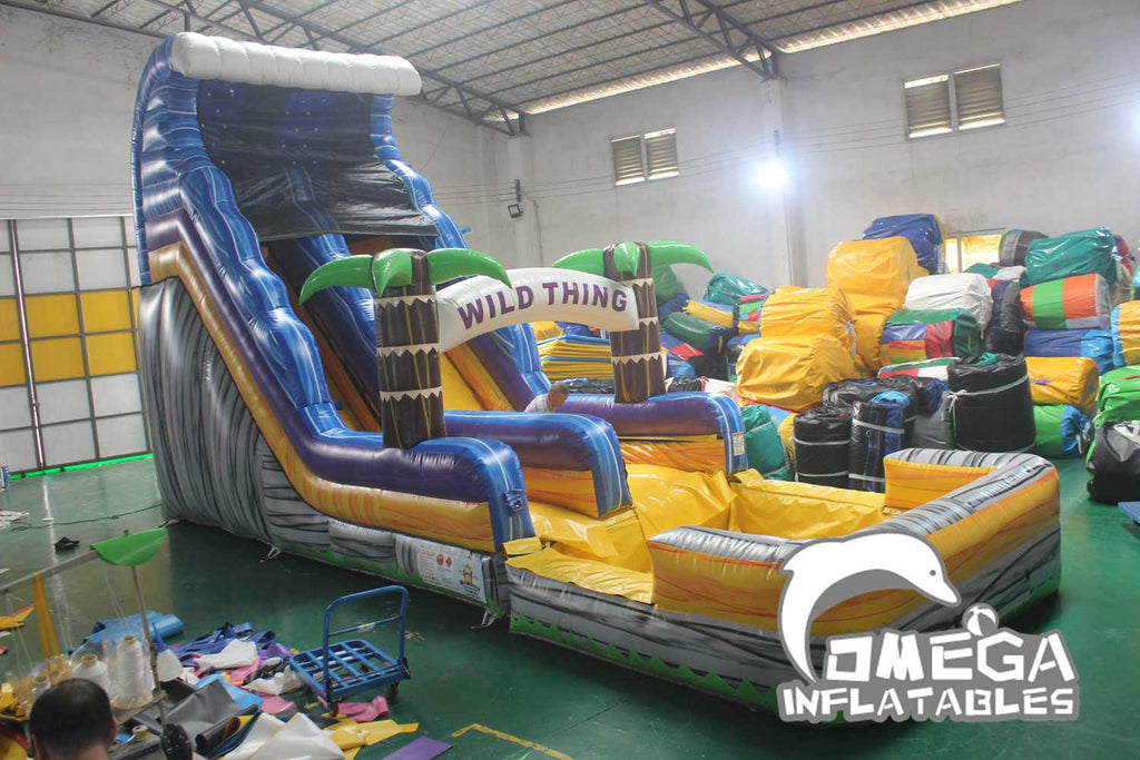 18FT Commercial Inflatables Wild Thing Water Slide