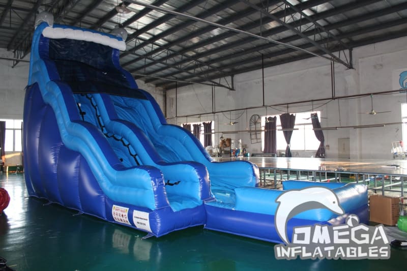 20FT Dolphin Wet Dry Slide - Omega Inflatables Factory