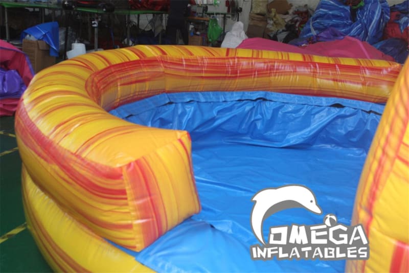 20FT Lava Fall Dual Lane Wet Dry Slide