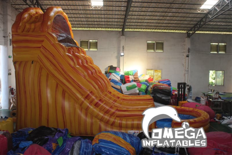 20FT Lava Fall Dual Lane Wet Dry Slide