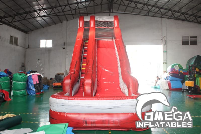 20FT Marble Red Water Slide