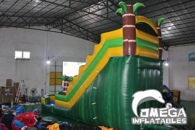 20FT Tropical Rush Water Slide - Omega Inflatables Factory