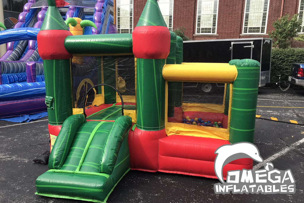 Marble Mini Bouncy Castle with Ball Pit