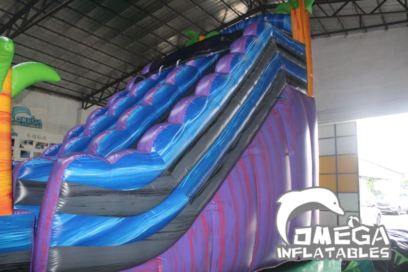 22FT Purple Tropical Water Slide