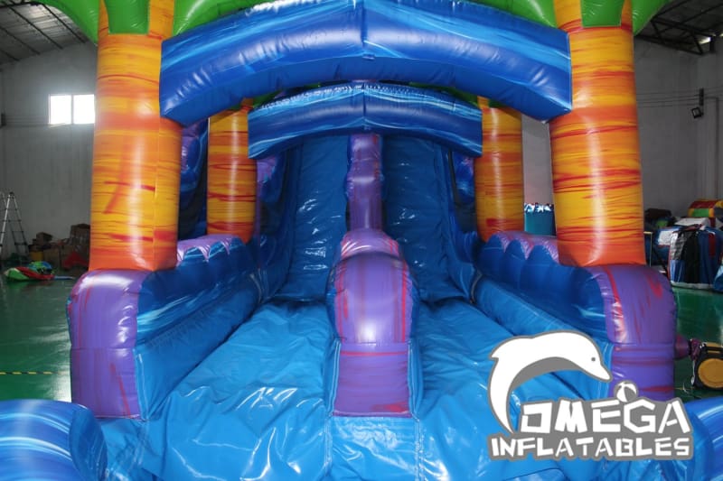 22FT Purple Tropical Water Slide