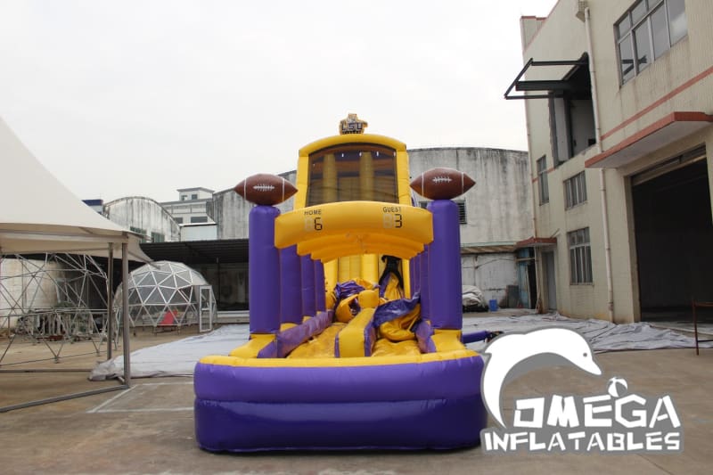 27FT LSU Tigers Themed Water Slide - Omega Inflatables Factory