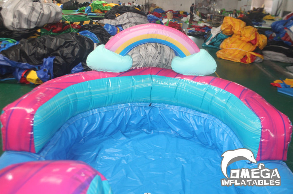 16FT Rainbow Inflatable Water Slide