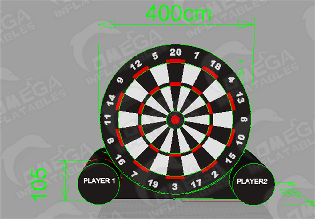 Single-Sided Soccer Dart Board with Velcro Balls