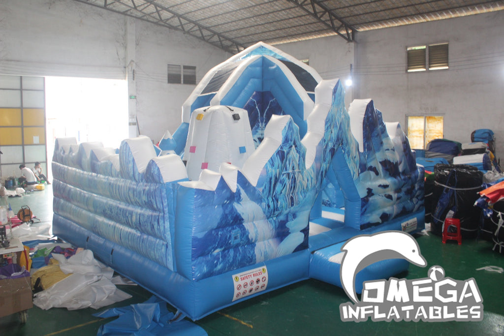 Frozen Castle Inflatable Playzone Big Bounce House for Sale