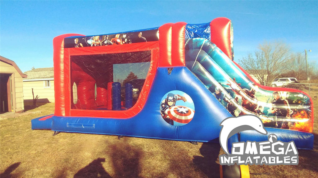 Super Heroes Obstacle Course Commercial Inflatables for Sale