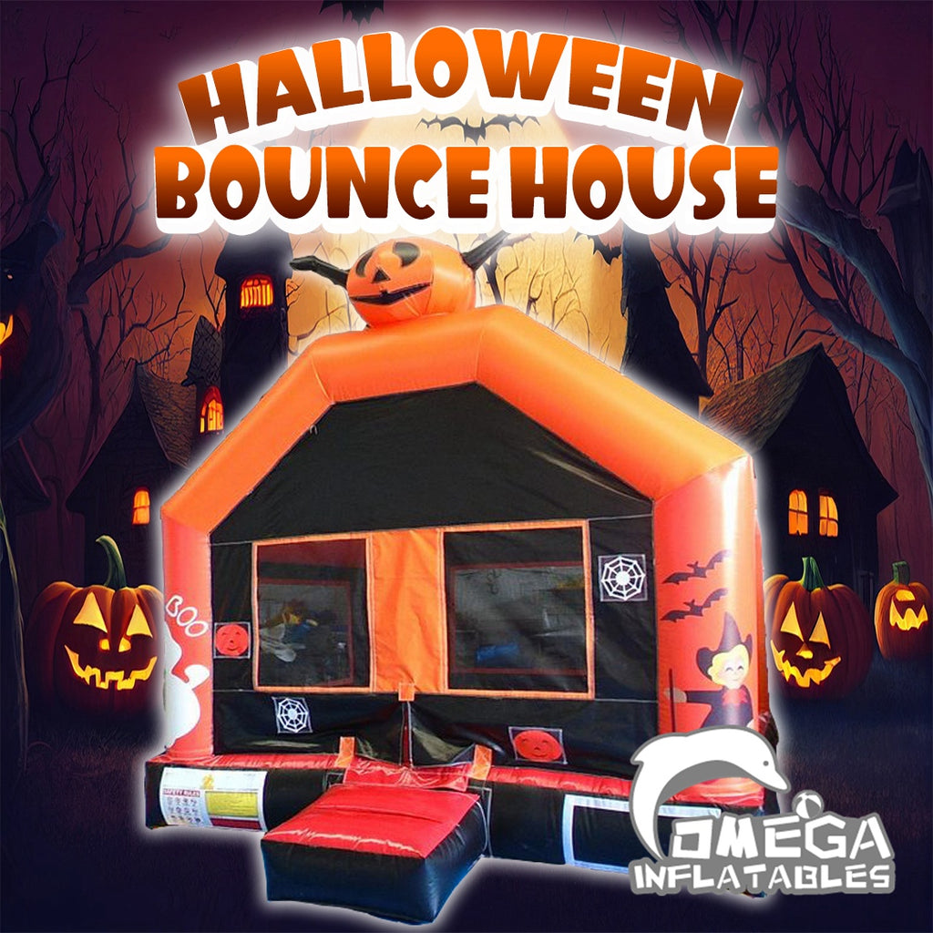 Pumpkin Halloween Commercial Bounce House