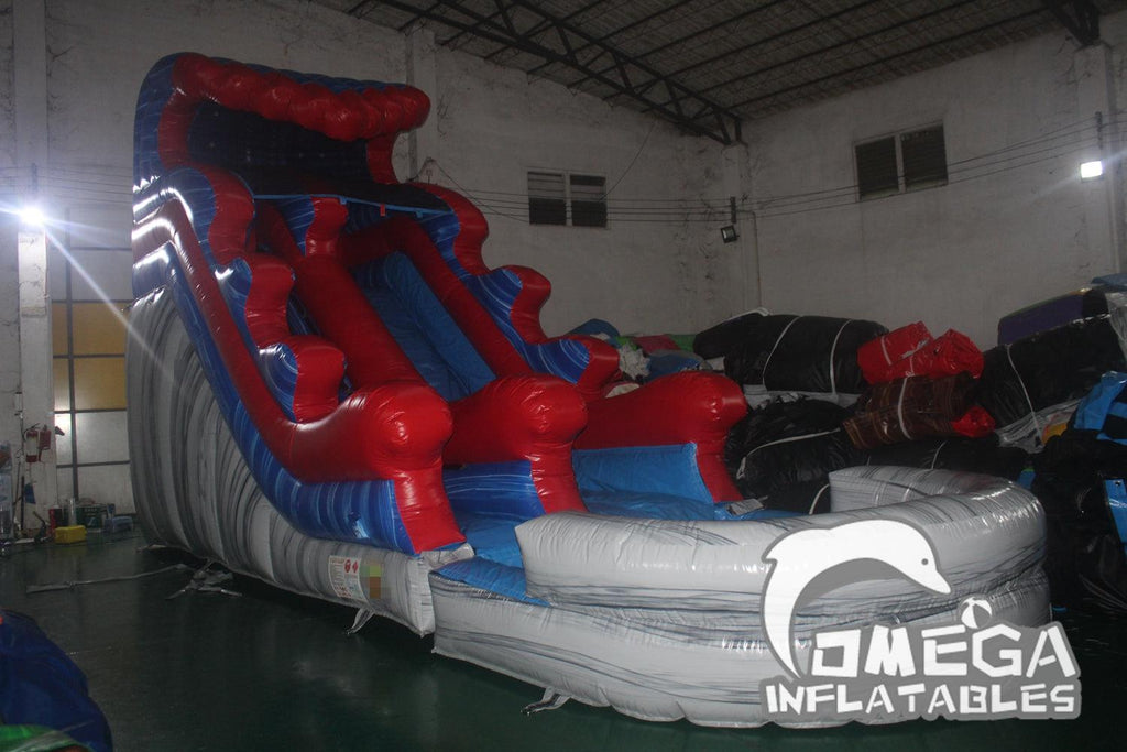 17FT Inflatable Marble Wave Water Slide - Omega Inflatables Factory