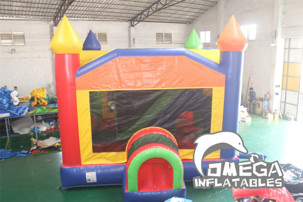 Rainbow 5-Part Multi Play Inflatable Combo - Omega Inflatables Factory