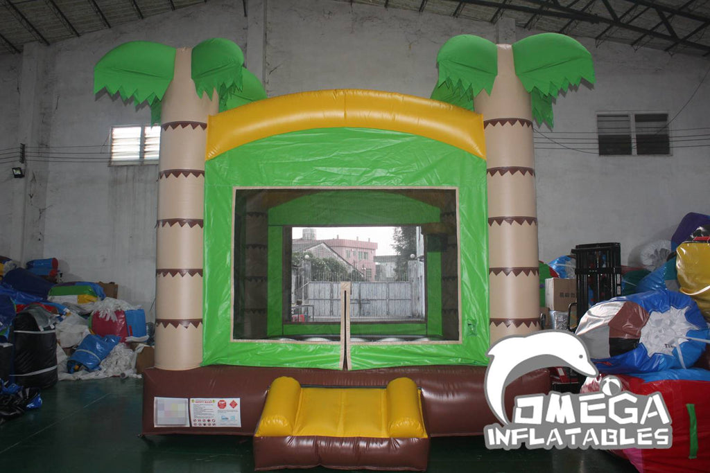 Tropical Palm Tree Bounce House Commercial Inflatable Bouncers for Sale