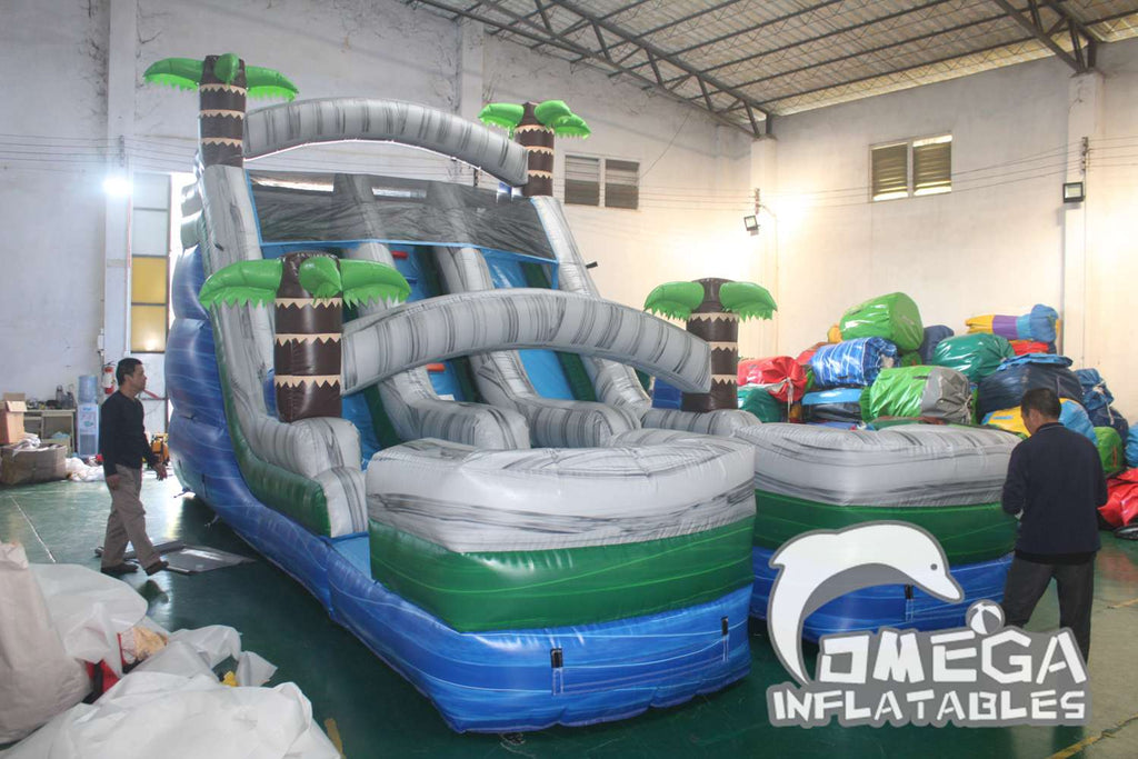 15FT Tropical Inflatable Water Slide for sale