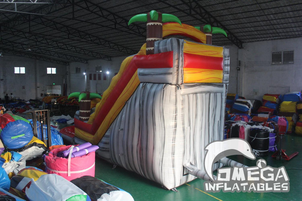 18FT Volcano Inflatable Water Slide - Omega Inflatables Factory